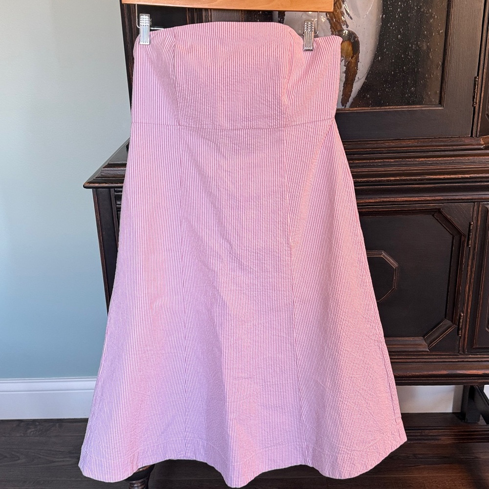 GAP striped seersucker dress 10